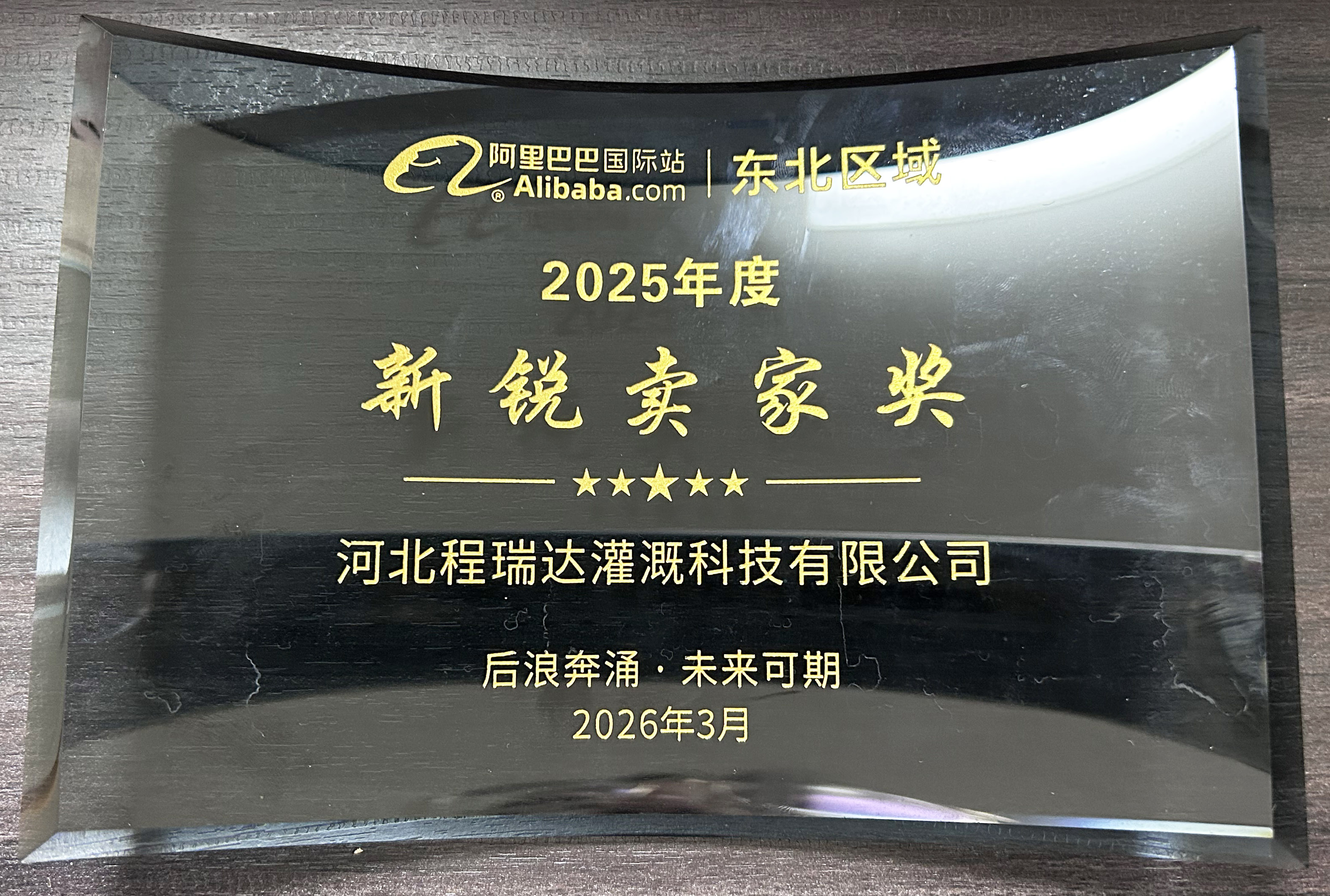 六盘水程瑞达灌溉 | 荣获阿里国际站新锐卖家奖